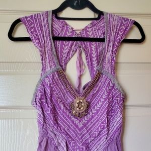 Unique Free People Beaded Top